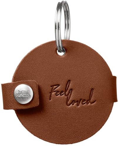 HUNTER Anhänger Hundemarken-Etui Aalborg Farbe Cognac, Größe M