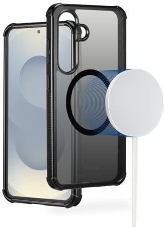 Hama Magnetische Handyhülle Extreme Protect für Samsung Galaxy S25+ (Bumper D3O-lizenziert, Qi2 kompatibel, mit Magnet, stoßfest, sturzsicher und bruchsicher, Case für induktives Laden) schwarz