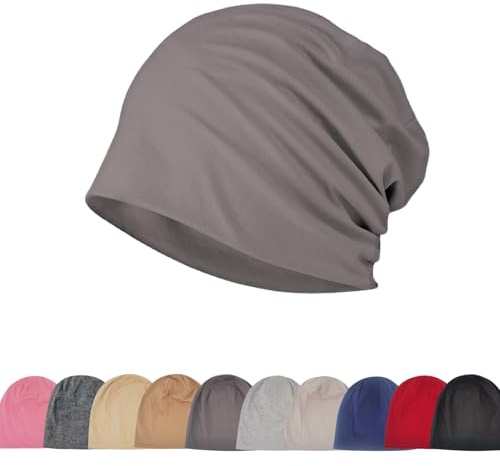 Djfkey Slouch Beanie Dünne leichte Baumwollmütze für Damen und Herren | Weiche ganzjährig nutzbare Kopfbedeckung für Alltag, Wanderungen, unter dem Helm und zum Schlafen