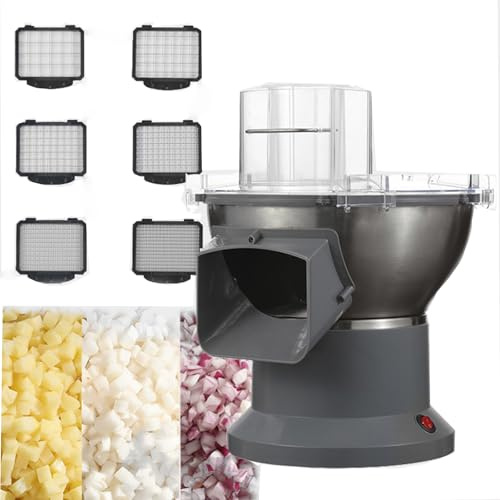 LjyAeono Electric Vegetable Dicer Slicer Commercial Multifunctional Veggie Chopper Professional For Carrot Potato Onion For Restaurants, Hotels, Canteens And Homes With Large Food Requirements