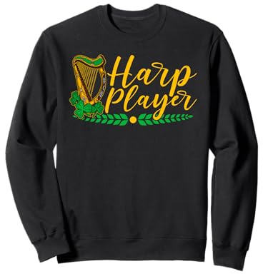Instrument de Harpe Celtique à Cordes pincées Harpiste Musique Irlande Sweatshirt