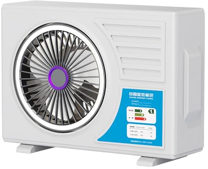 Ventilador de escritorio multimodo, ventilador recargable de ángulo ajustable, dispositivo de enfriamiento de mesa de 7 pulgadas con funcionamiento silencioso, circulador de aire robusto, accessor
