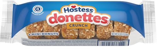 Hostess Donettes Mini Crunch Donuts, 6 Mini Donuts - 113g