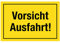 WANDKINGS Hinweisschild - Vorsicht Ausfahrt! - stabile Aluminium Verbundplatte - Wähle eine Größe - 20x15 cm