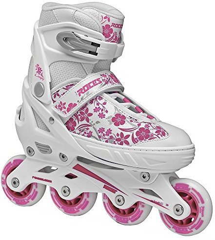Roces Damen Modell 400809 Inlineskates Compy 8.0 Verstellbare Inline Skate, US 5–8, weiß/violett