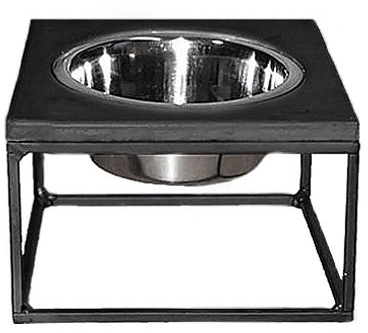 fattoAmano - Lebe mit Betonung FEEDO Solo | Der Beton Hundenapf | Design Napf | Hundeaccessoires (M, dunkelgrau)