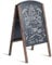 COSTWAY Lavagna Cavalletto Lavagna da Esterno per Ristorante Lavagna Nera da Pavimento con 2 Facce in Legno Pieghevole per Messaggi Pubblicitari del Negozio (Medello 1)