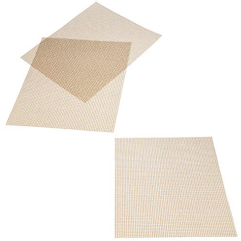 bremermann Grillmatte/Backmatte rechteckig 3er Set, Glasfasergewebe antihaft, je 36 x 42 cm (L/B)