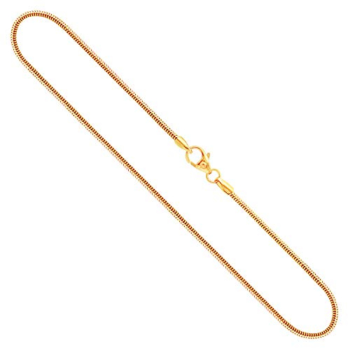 Goldkette, Schlangenkette Gelbgold 333/8 K, Länge 65 cm, Breite 1.4 mm, Gewicht ca. 5.2 g., NEU