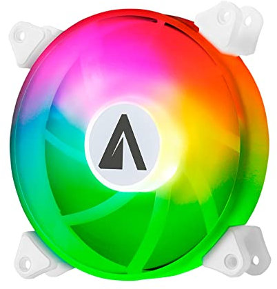ABYSM Gaming Ventilador para PC ARCLIGHT ARGB, 120 mm con Conector de 4 Pines para Controlar Automáticamente la Velocidad en Función de la Temperatura