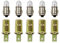 5 x Lampenfassung + Glühbirne 6V für Tachobeleuchtung für MZ ES, TS, ETS, ETZ, RT, Simson S51