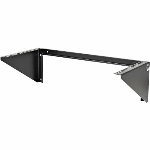 StarTech.com 5HE Vertikale Wandhalterung Rack - 19 Zoll Low Profile Offene Wandhalterung - Netzwerk/Serverraum/Daten/AV/IT/Patch Panel/Kommunikation - mit Käfigmuttern/Schrauben (RK519WALLV)