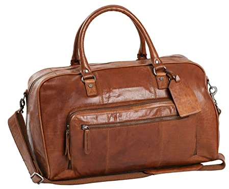 The Chesterfield Brand Antique Buff Munich Weekender Leder Reisetasche 46 cm, Cognac, Taille Unique