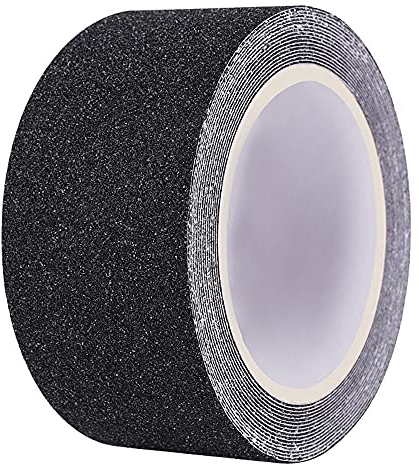 TONAUP Grip Tape Schwarz, 5cm x 5m Antirutsch Klebeband für Treppen Wasserdicht Außen Innen, Rutschfeste Traktionsstreifen für Treppenstufen Boote Rampen Treppenbelag