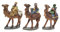 Aries Boutique Größe 10 cm, 3 Königs, Kamel-Figuren, Weihnachtsdekoration, handbemalt, Innen- und Außendisplay.
