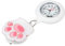 UKCOCO Krankenschwester Silikon Clip-Uhr Tragbare Pocket Watch Für Pflegeberufe Leicht Praktisch Für Studenten Und Ärzte Weißes Design Mit Fußabdruck-