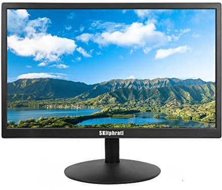 SKitphrati Monitor de PC de 20 pulgadas, 1600 x 900, 75 Hz, 5 ms, HDMI, ángulo de visión de 95° (horizontal) con entrada HDMI VGA, 76% sRGB, montaje en pared VESA, panel TN, negro