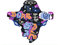 Parafango Frontale, Unisex-Adult, Born to Be Rider Blu, Universal