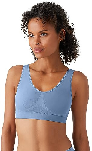 Wacoal Women's B-Smooth Wide Strap Bralette, Windward Blue, 40