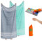 Luum® Hamamtuch Strandtuch Set Saunahandtuch Handtuch Yogatuch Duschtuch Strandhandtuch Saunatuch Badetuch Reisehandtuch Pestemal Beach Towel, 2er Geschenkset, Damen Herren, Navy/Mint Grün