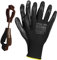 FUZZIO 24 Paar Jurav glatter Latex besichtet Arbeitshandschuhe Handschuh-Klammern S-7