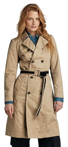 G-STAR RAW Damen Trenchcoat, Grün (lt rock D24259-D352-3000), XL