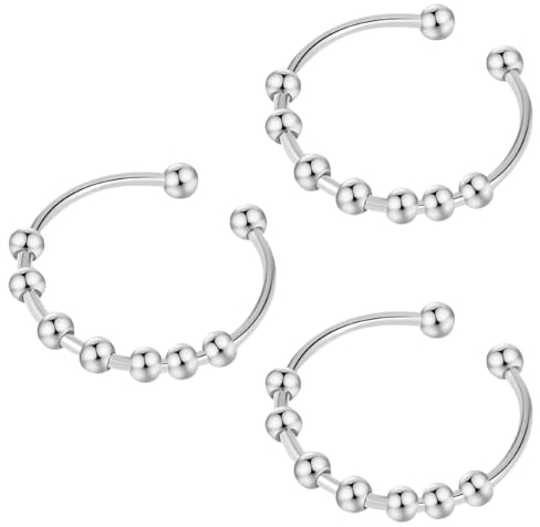 GXGM 3er-Pack Damenringe, verstellbare Drehringe für Damen, Drehringe für Frauen und Mädchen zum Stressabbau