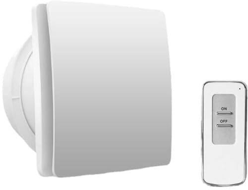 BETAM Aspiratore Bagno,Estrattore Aria con Valvola di Ritegno E Telecomando,190 M³/Ora Ventola Aspirazione,per Cucina,Toilette,Servizi Igienici, Garage,Calotta in ABS,B,4 Inches