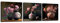 Piy Painting Lot de 3 Tableaux sur Toile Fleurs de pêcher dans Un Vase, Fleurs Élégantes Tableau Decoration Murale Image Imprimée sur Toile pour Salon Chambre Cuisine 30x30cm, avec Cadre intégré
