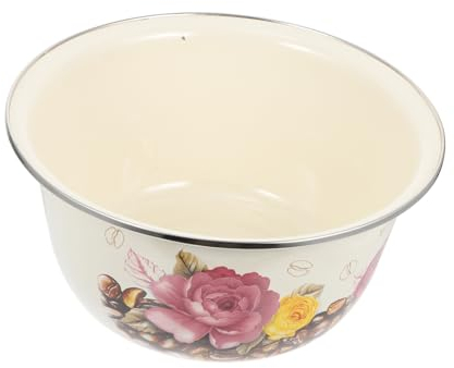 LIFKOME Cuenco Esmaltado Para Almacenar Para Fideos y Sopa Utensilio De Cocina Resistente y Duradero