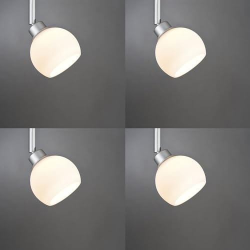 4 x Paulmann Lampenschirm Öffnung ca. 3,3 cm Wolbi Satin Rund Glas Ersatzglas, Schirm, Ersatzschirm