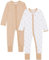 Bramble & Bear Pijama Bebé Niño y Niña (Packs de 2) - Algodón Orgánico. Pijamas Enteros para Bebés Supersuaves, Zarza Y Galleta, 18-24 Meses