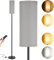 Aooshine Floor Lamp for Living Room, Grey Corner Floor Lamp with Dimmable 3 Color Temperatures, Standing Lamp with Remote Control and Stepless Dimmable Colors Temperature & Brightness(Bulb Included)