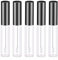 Molain 10ml Leere Lipgloss-Röhrchen, 5Stück Leere Kosmetik Lipgloss Tuben Behälter, nachfüllbare Lippenbalsam-Behälter Mini-transparente nachfüllbare leere Tuben für Lipgloss Balsam(schwarz)