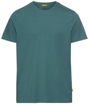 camel active Herren Basic T-Shirt aus Reiner Baumwolle Dunkelgrün, Menswear-XXL