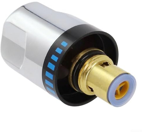 Poignée de contrôle du débit pour robinet de douche thermostatique, plastique ABS, finition chromée miroir, avec cartouche de débit et tête, mitigeur de douche en T