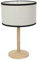 ValueLights | Single Stem Natural Wood Table Lamp with Black Trim Linen Drum Shade Living Room Bedroom Light | Table Lamps, Home Décor & Improvement Essential | Includes LED Bulb