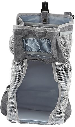 RORPOIR Borsa Per Pannolini Appesa Borsa Per Pannolini in Stoffa Organizer Per Neonati Grigio Fiocco Di Neve Facile Da Trasportare