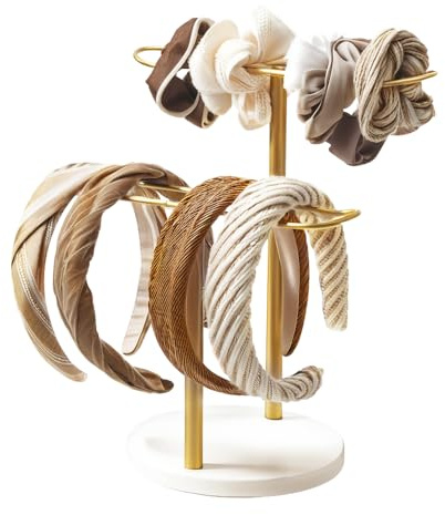 LIUCONGBD Headband Holder, 2-Tier Metal Hair Accessories Organiser for Girl