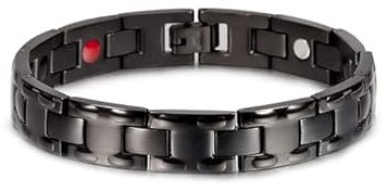 Jewellery Charm-Armband Energie-Stahl-Magnetarmband für Männer Edelstahl-Armband männlich 11 mm Arthritis-Magnetarmband Geschenkschmuck (Farbe: Schwarz) Jewellery