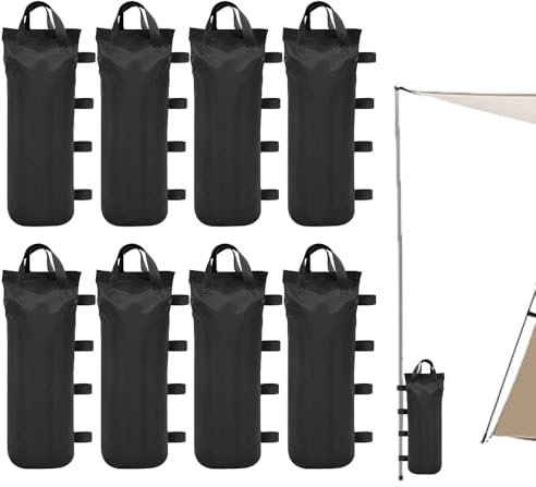 CLIUNT Gewichte für Pavillon, 8 Stück Pavillon Sandsäcke, 800D Zelt-Sandsack, Sandsack Beschwerung, für Pop-up-Überdachungszelt, Terrassenschirm, Sonnenschirm