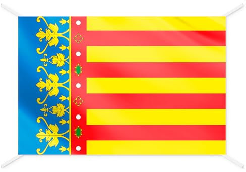 Bandera Comunidad Valenciana - Banderas del Mundo para Interior y Exterior - Banderas de Comunidades, Países - 144x93 cm