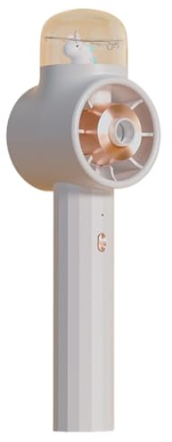 Misting Fan - Portable Misting Fan | Portable Air Conditioner Fan | Rechargeable Pram Fan | Small Hand Seat Clip of Handheld Mini Car Seat On | Small Fans with Mister | Rechargeable Cow