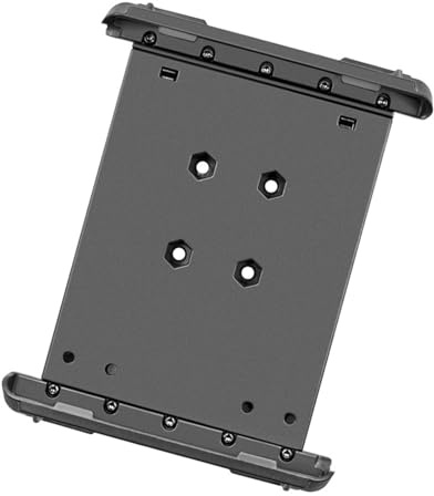 DLUKENY Support universel pour bornes de données de moto compatible avec tablettes de 7 et 8 en acier inoxydable à ressort pour chariot élévateur à ressort industriel