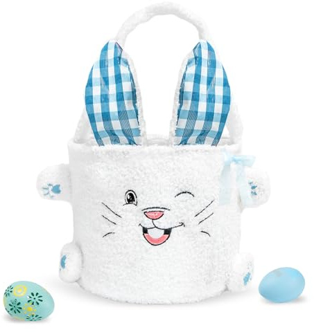 dellyy Osterkorb Kinder mit Henkel, Osterkörbchen, Osternester zum Befüllen, Osterhasen Taschen, Ostertasche, Geschenktüten Ostern, Osterdeko Ostern, fur Ostereiern, Süßigkeiten, Kunsthandwerk usw