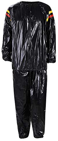 Maskjuwio Saunaanzug Zum Schwitzen Und Modellieren Von Sauna Suite L/Xl Pvc Schwitzanzug, Fitnessstudio, Fitness, Laufen, Yoga, Herren Damen Sauna-Anzug Langarm Trainingsanzug Sweat Jogginganzug