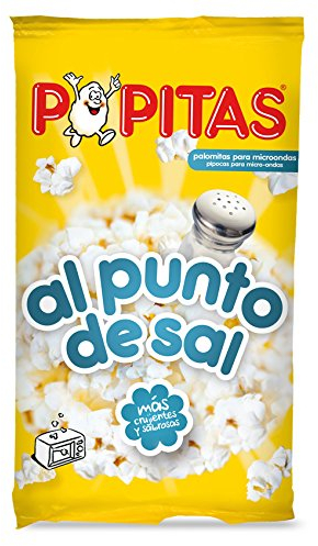 Popitas - Palomitas Saladas Para Microondas, Bolsa 100 g - [pack de 8]