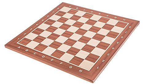 SQUARE - Professionale Scacchiera in legno No 6 MOGANO - 54 x 54 cm ; Campo 58 x 58 mm - Scacchi