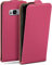 moex Flip Case für Samsung Galaxy S8 Hülle klappbar mit 360 Grad Schutz, Handyhülle mit Displayschutz, PU Leder Handytasche Lederhülle, Flip Case Cover Klapphülle, Pink