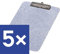Wedo Klemmbrett A4, Kunststoff mit abgerundeten Ecken (granit / 5er Pack)